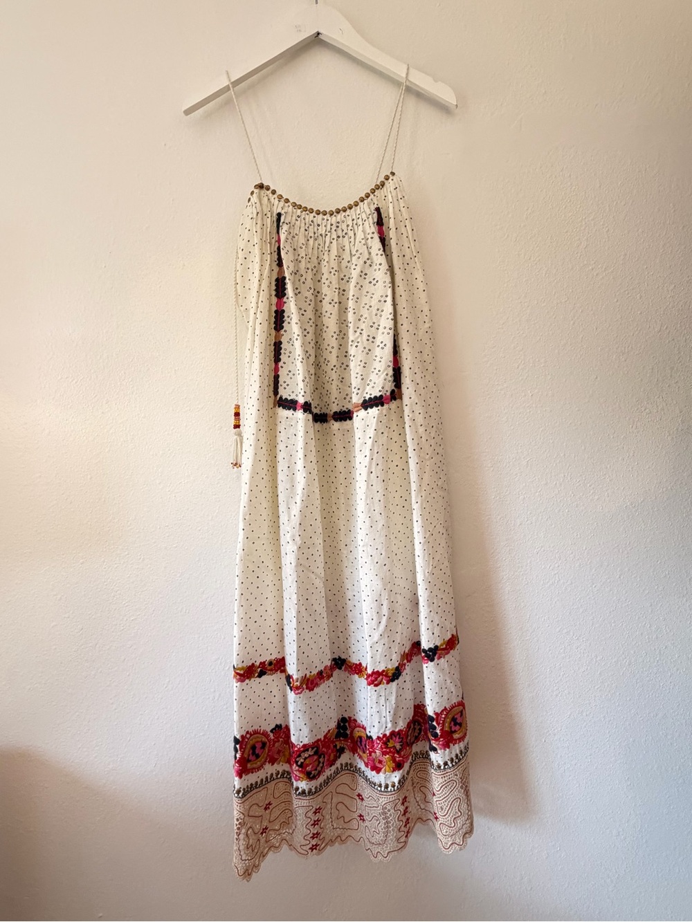 Ulla Johnson Nara Dress with Pink and Red Embroidery NWT